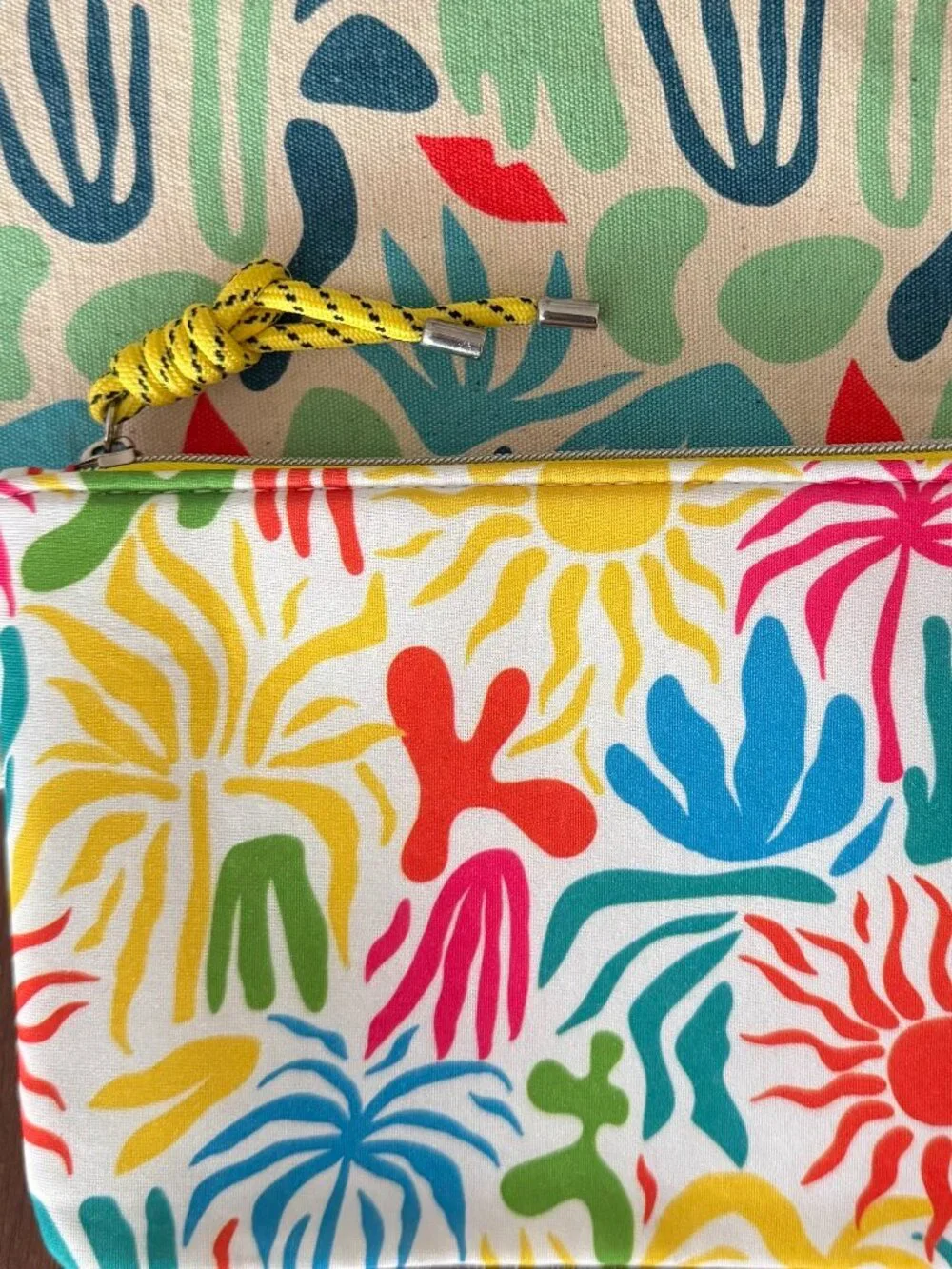 Ipsy Glam Bag Lot of 3 Colorful Abstract Botanical Art Cosmetic Pouches